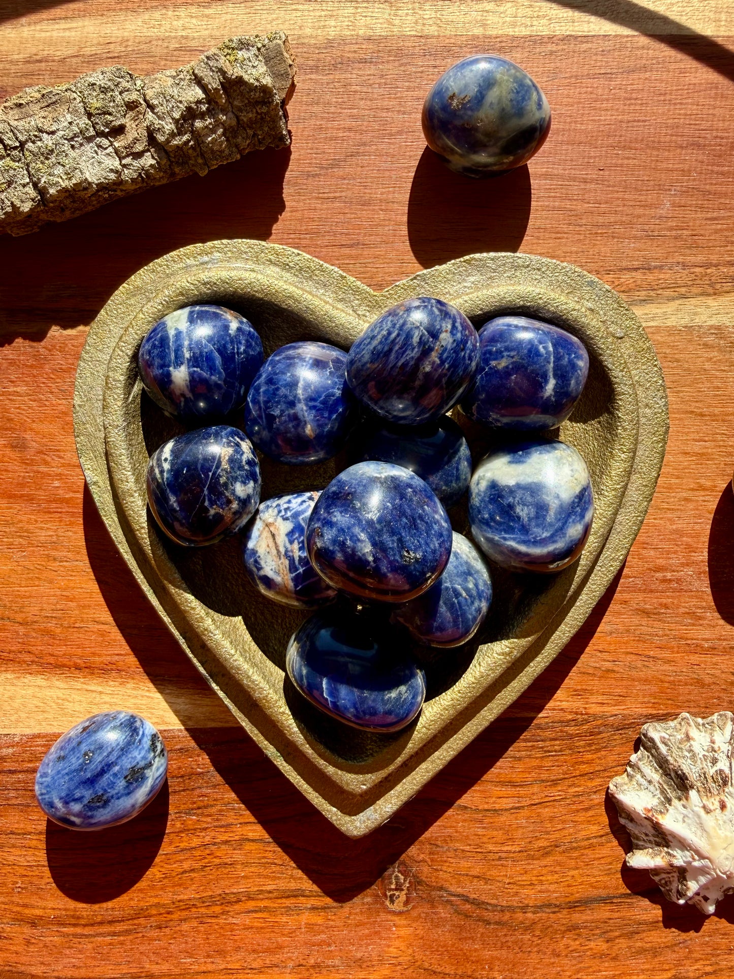 INTUITIVELY CHOSEN SODALITE TUMBLE (SMALL + REGULAR SIZE)