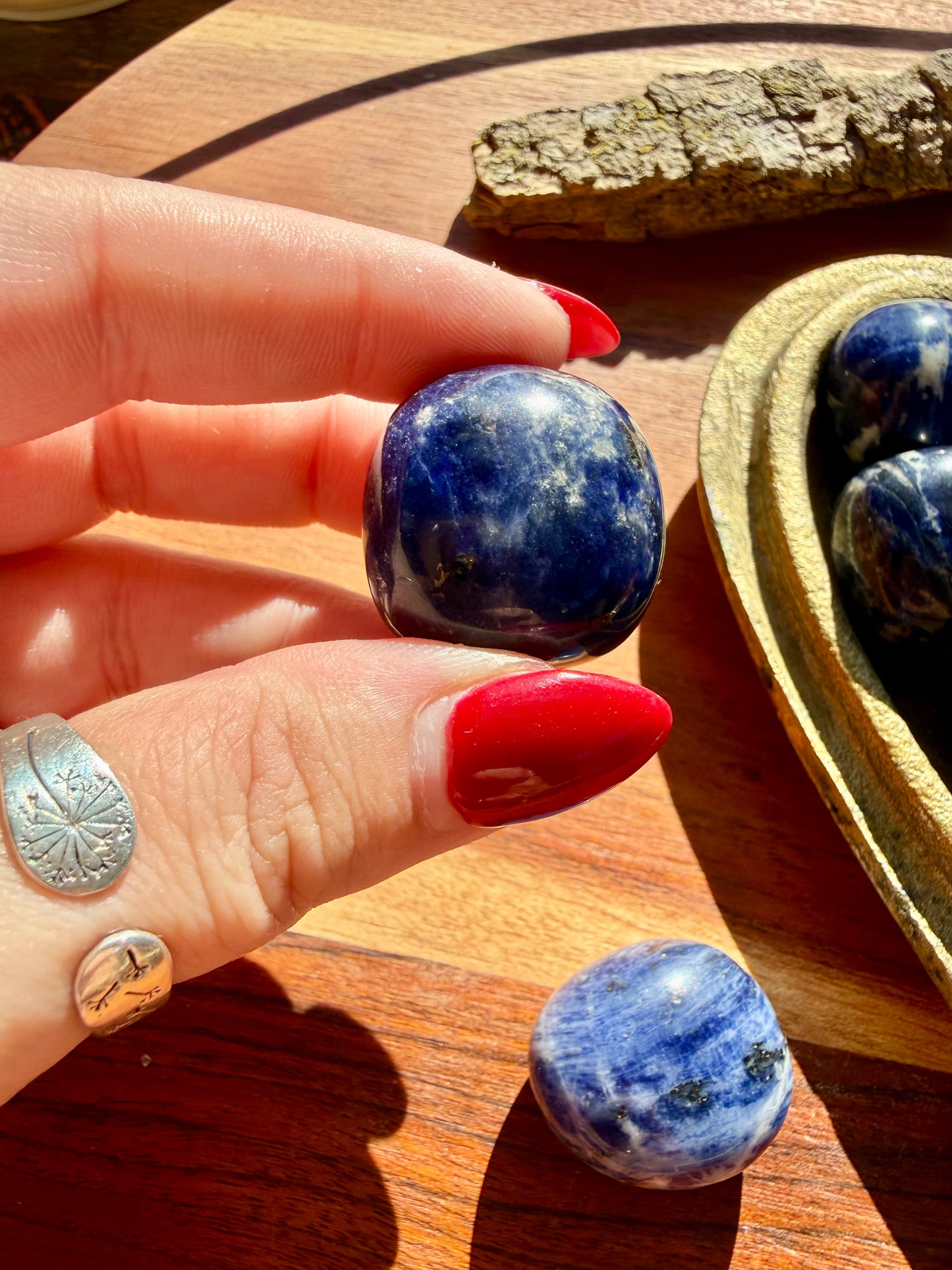 INTUITIVELY CHOSEN SODALITE TUMBLE (SMALL + REGULAR SIZE)