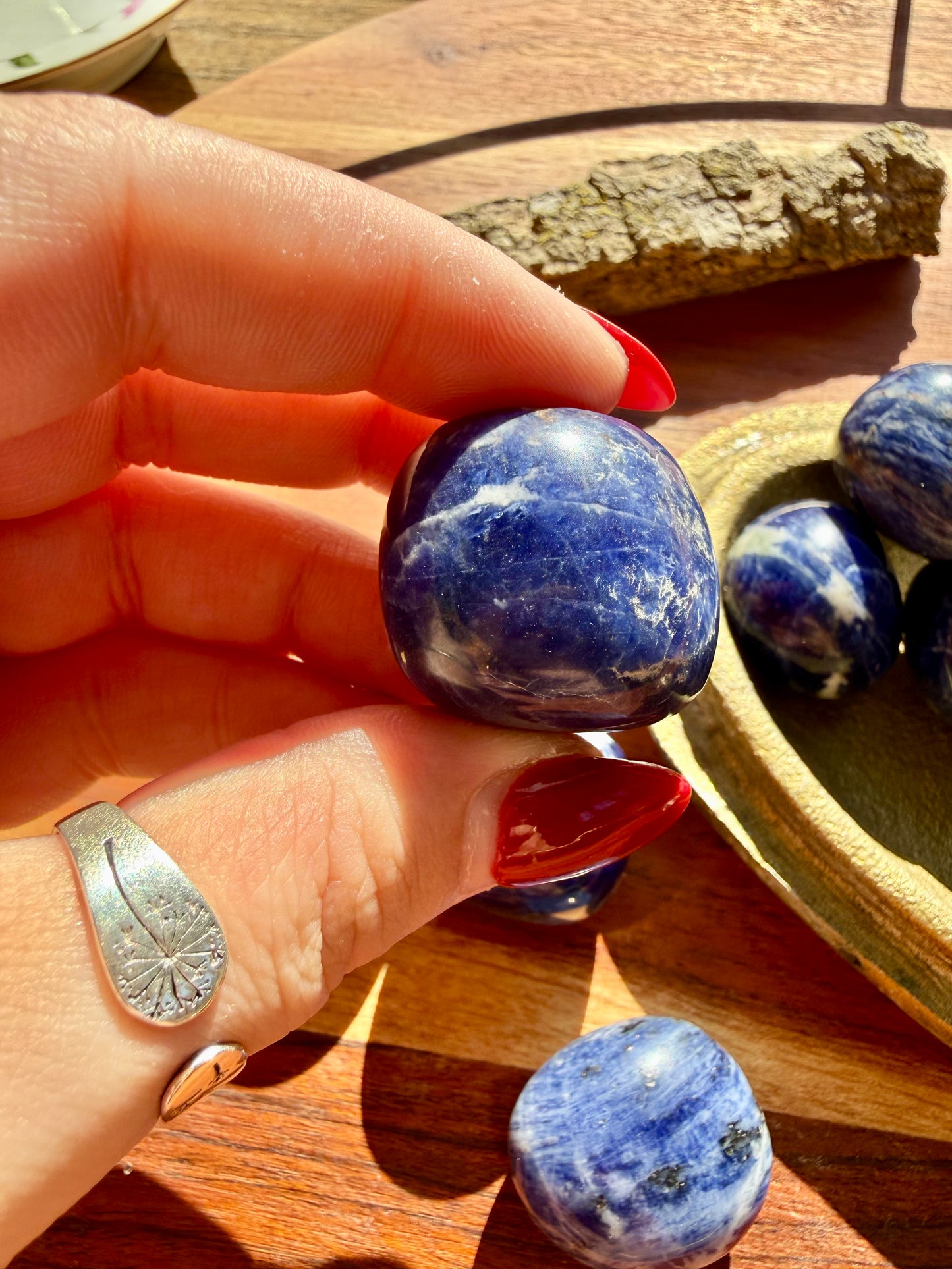 INTUITIVELY CHOSEN SODALITE TUMBLE (SMALL + REGULAR SIZE)