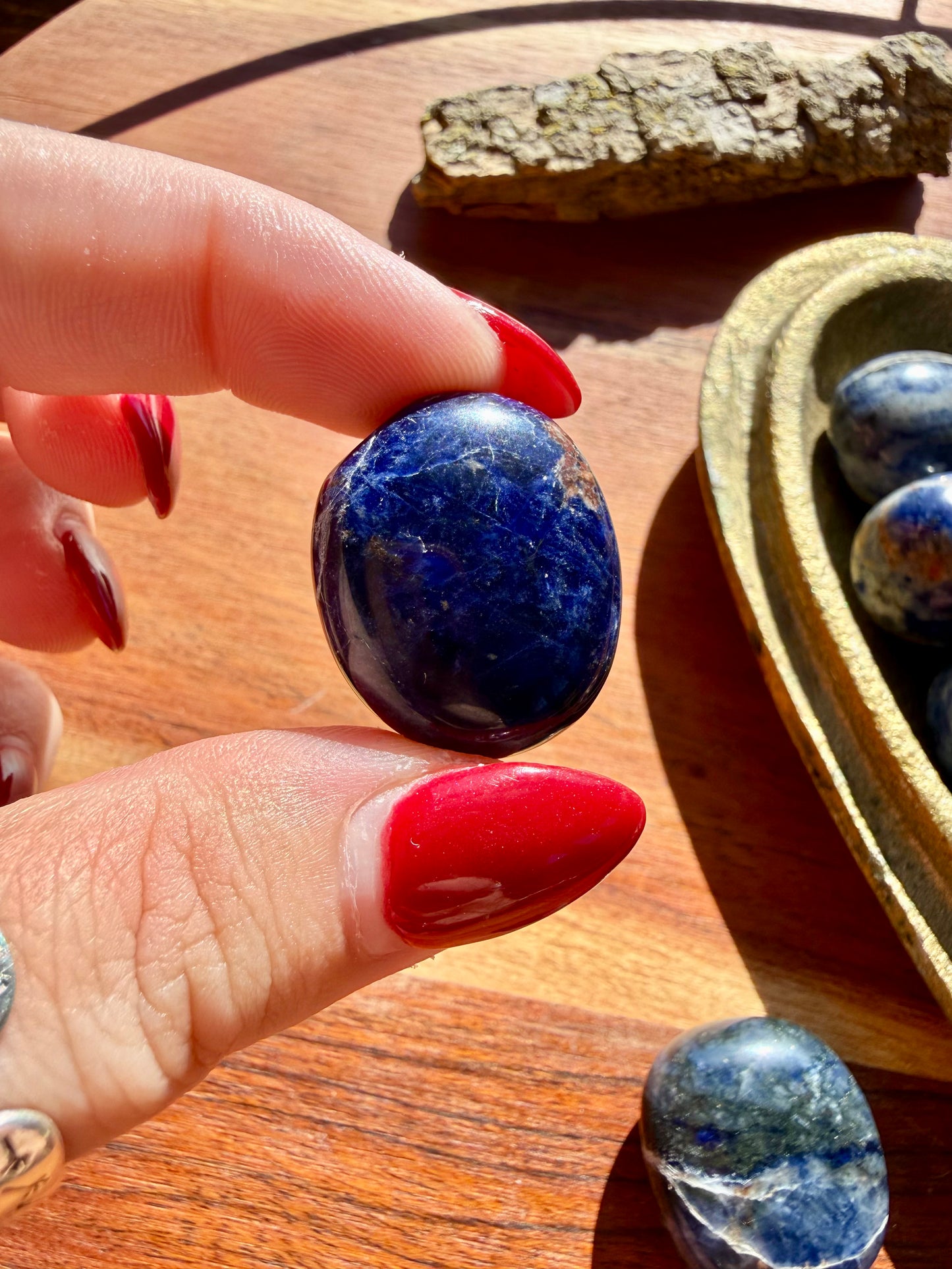 INTUITIVELY CHOSEN SODALITE TUMBLE (SMALL + REGULAR SIZE)