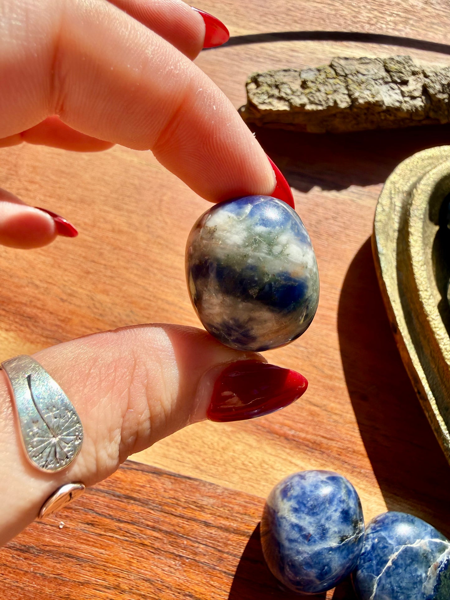 INTUITIVELY CHOSEN SODALITE TUMBLE (SMALL + REGULAR SIZE)
