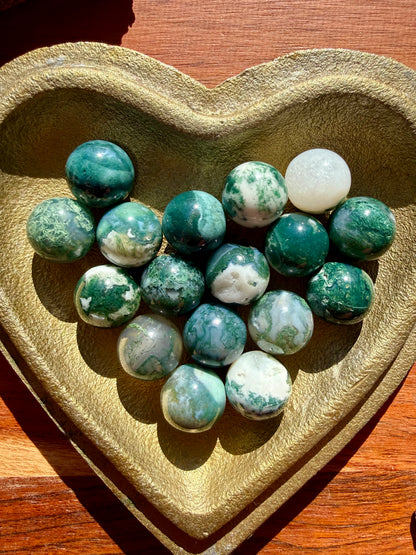 MINI MOSS AGATE SPHERE