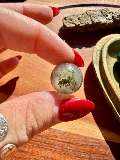 MINI MOSS AGATE SPHERE
