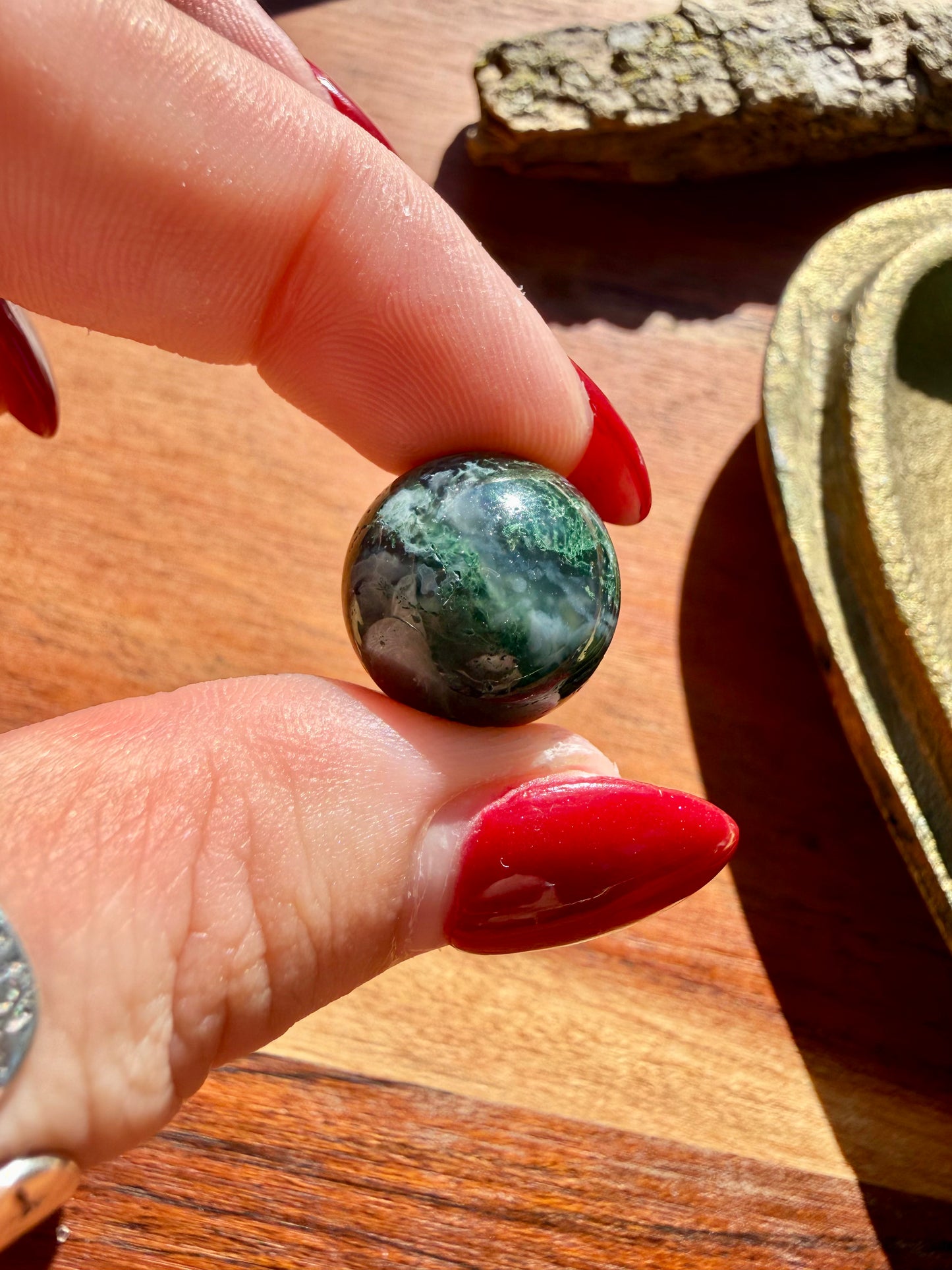 MINI MOSS AGATE SPHERE