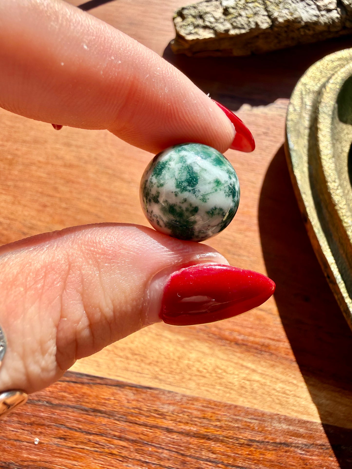 MINI MOSS AGATE SPHERE