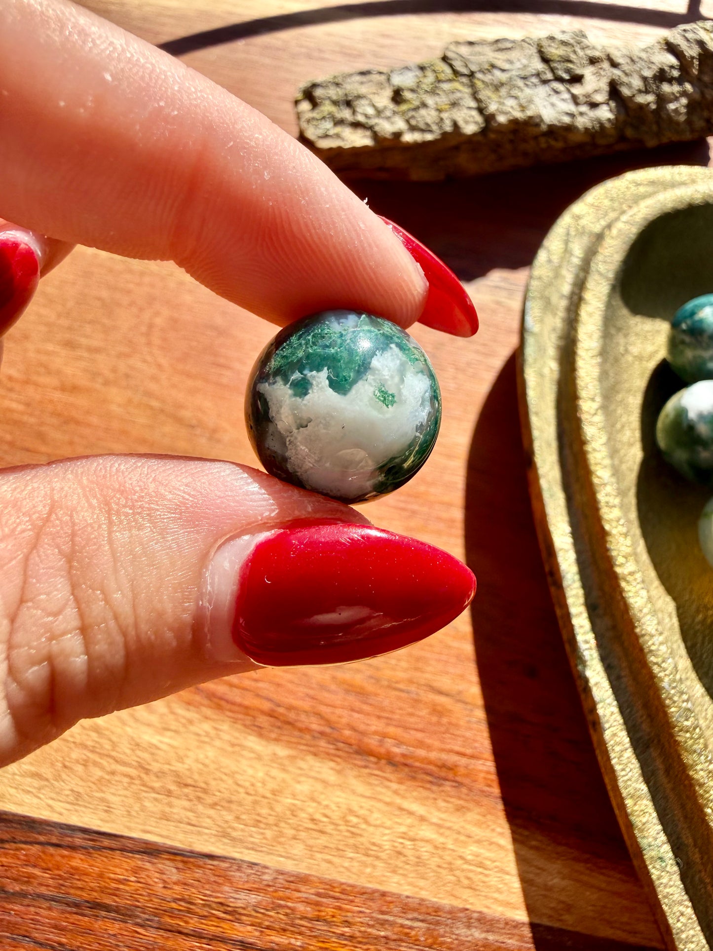 MINI MOSS AGATE SPHERE