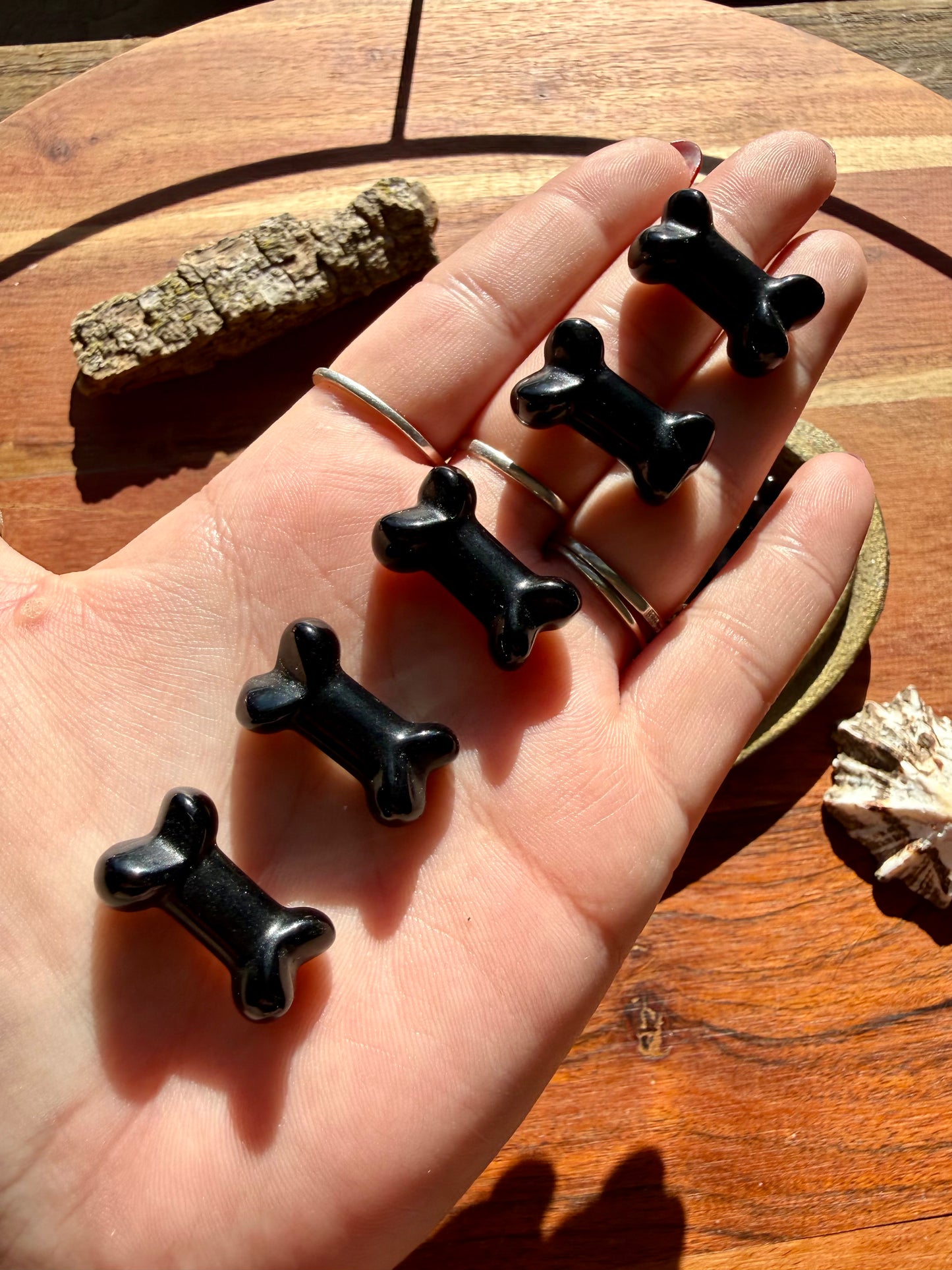 BLACK OBSIDIAN MINI BONE