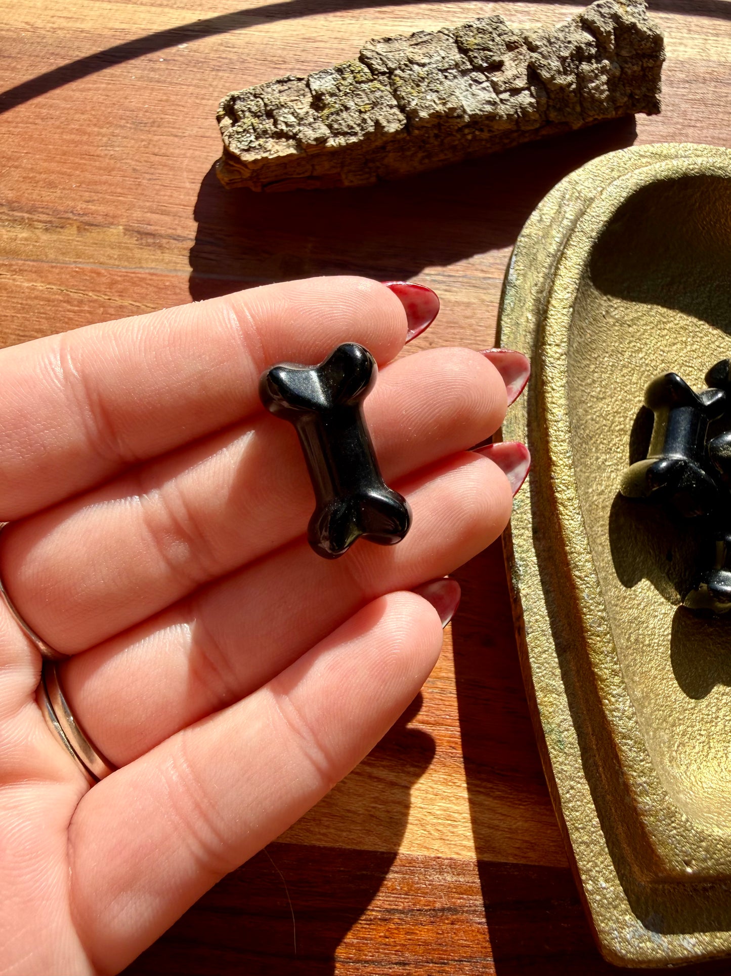 BLACK OBSIDIAN MINI BONE