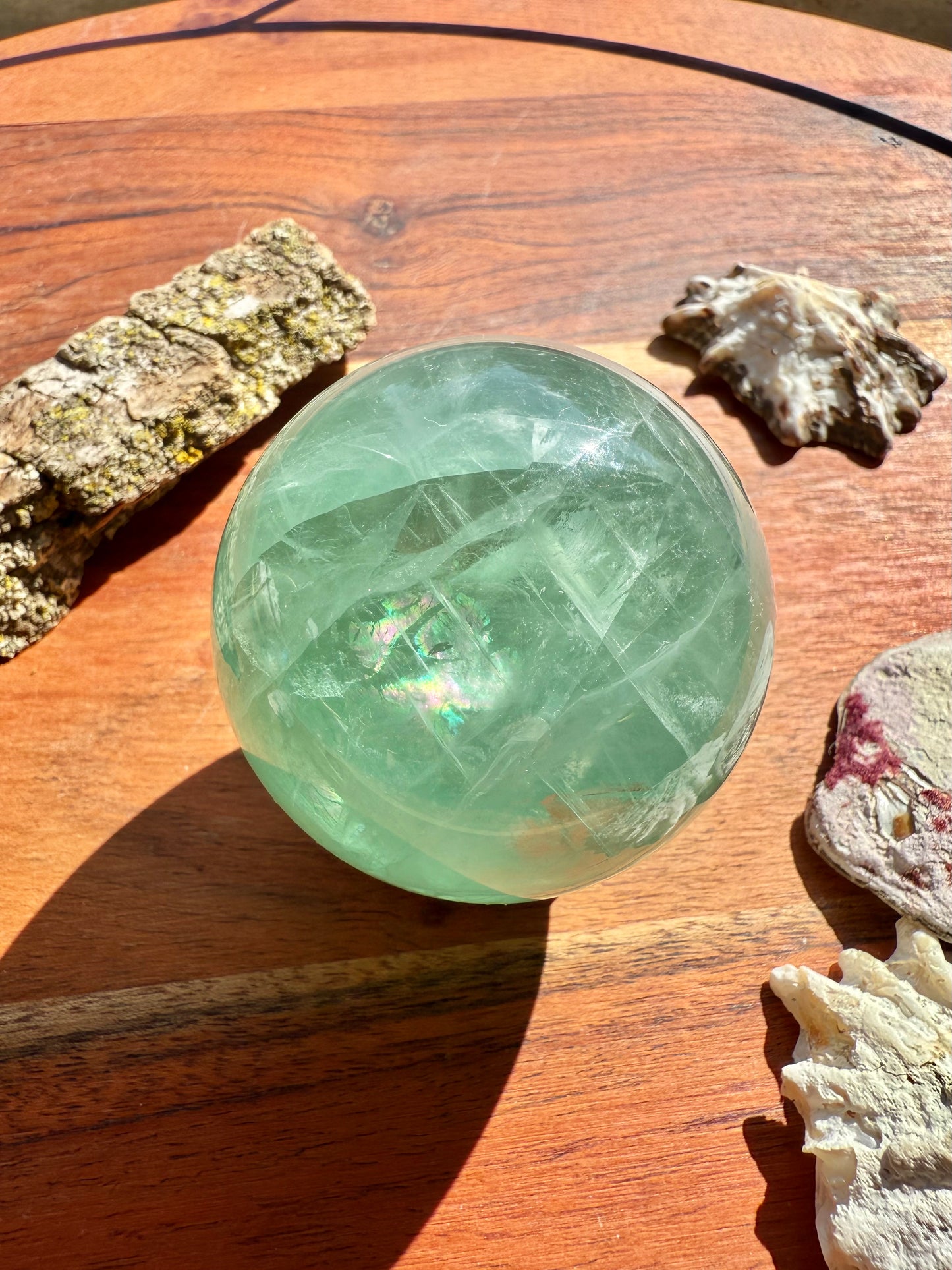 BAJA BLAST GREEN FLUORITE SPHERE