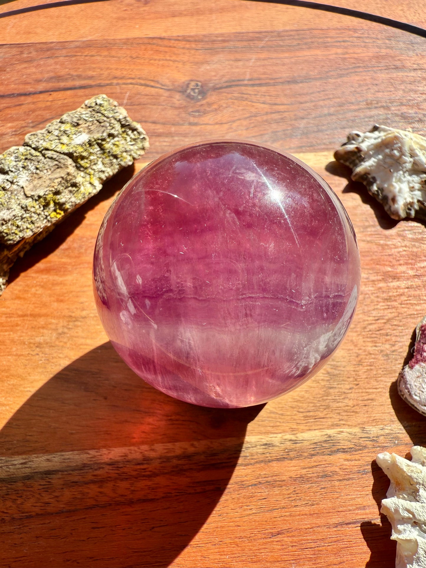 BANDED CANDY FLUORITE SPHERE