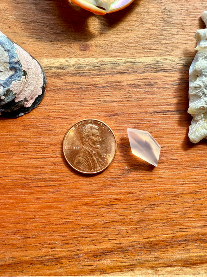 MINI PINK CHALCEDONY FACTED GEM CARVING [QTY. 1]
