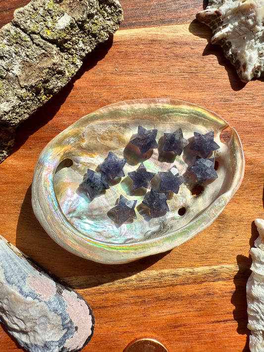 MINI IOLITE FACETED STAR CARVING [QTY. 1]