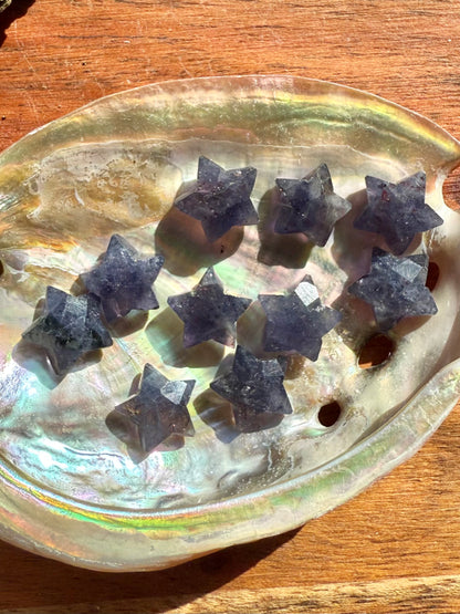 MINI IOLITE FACETED STAR CARVING [QTY. 1]