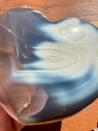 ORCA AGATE + CARNELIAN HEART