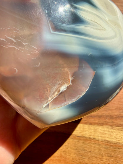 ORCA AGATE + CARNELIAN HEART