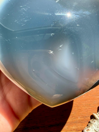 ORCA AGATE + CARNELIAN HEART