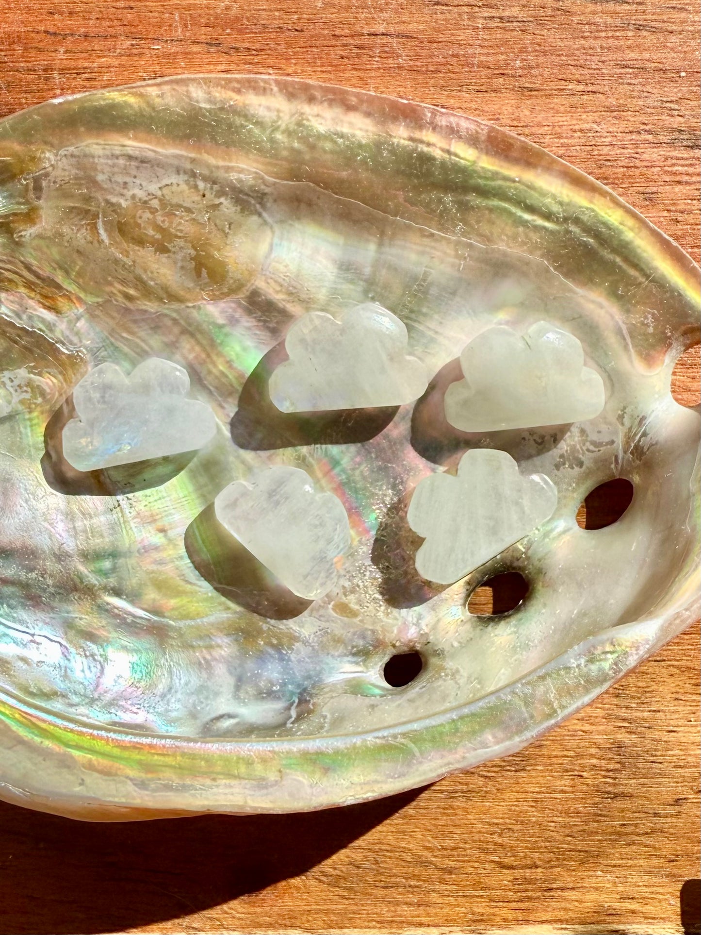MINI RAINBOW MOONSTONE CLOUD CARVING [QTY. 1]