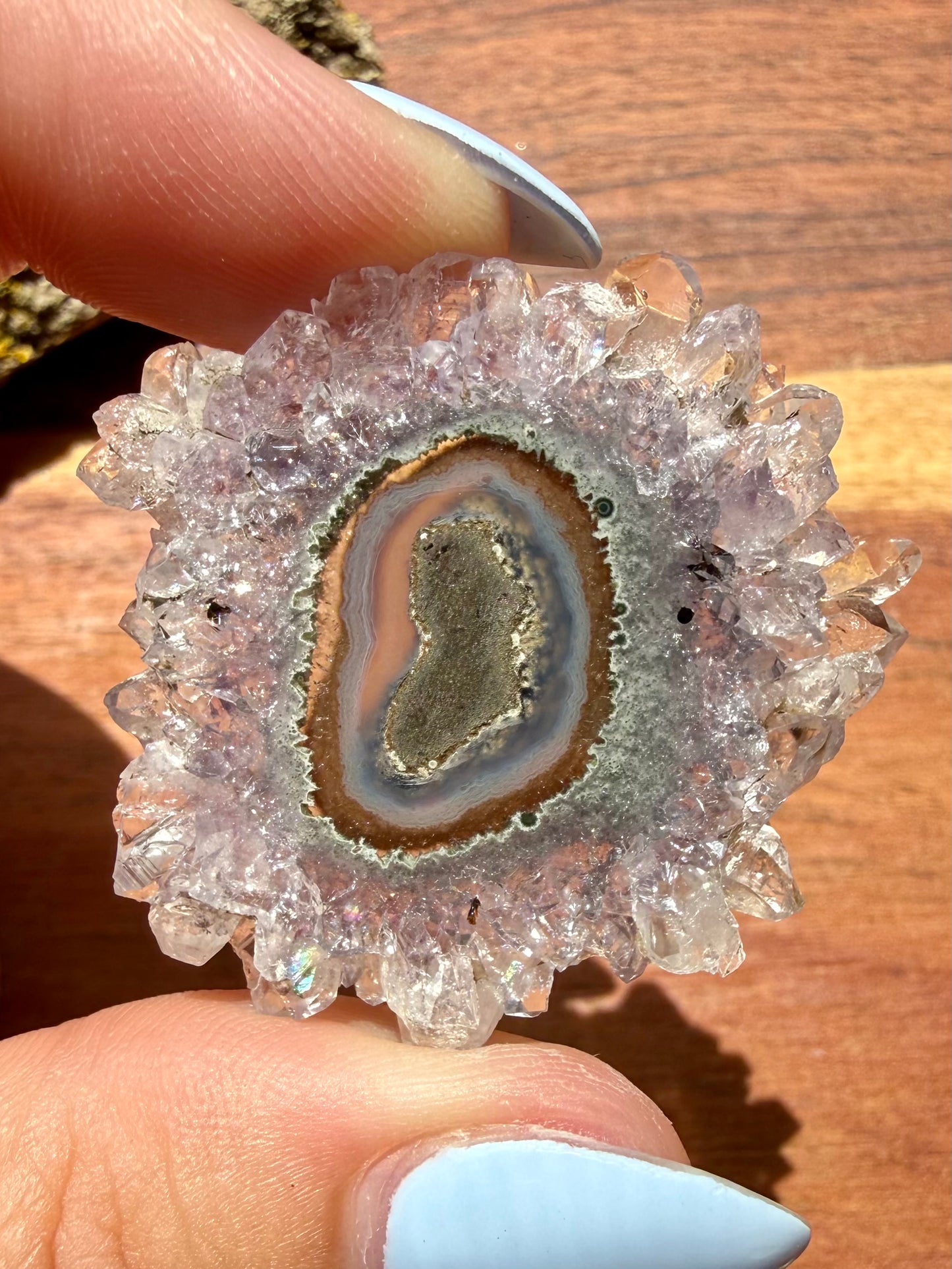 AMETHYST STALACTITE SLICE