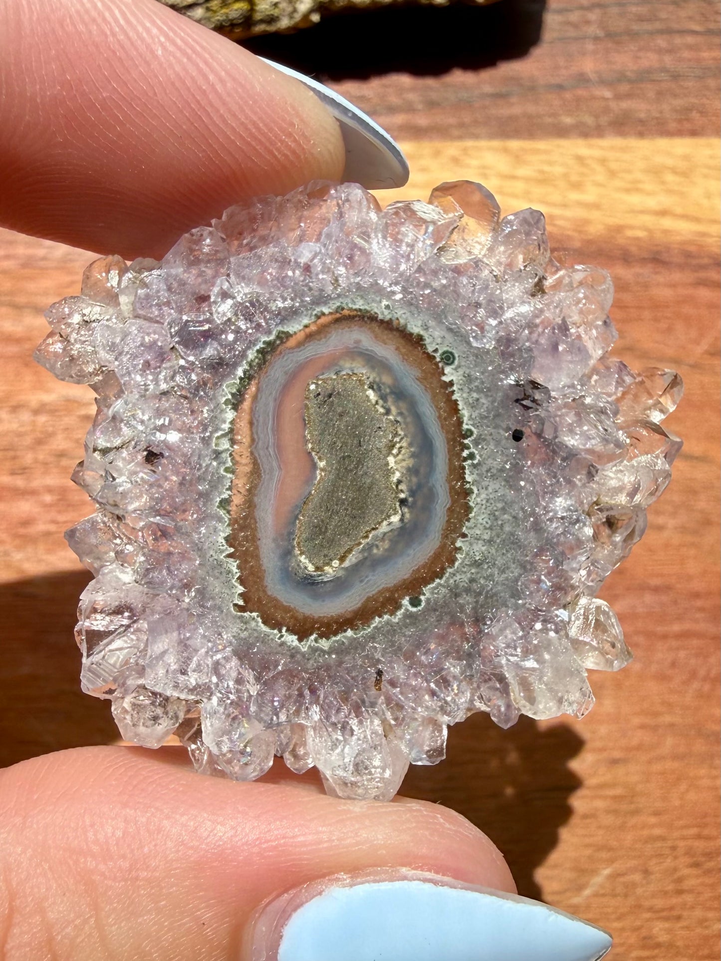 AMETHYST STALACTITE SLICE
