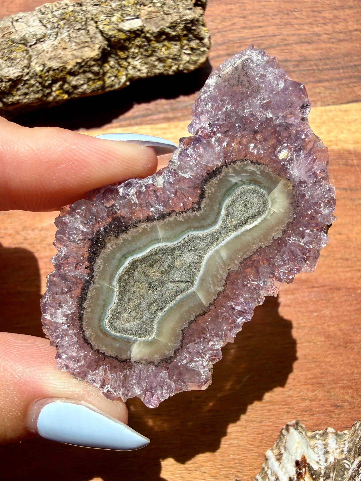 AMETHYST STALACTITE SLICE