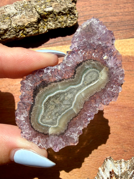 AMETHYST STALACTITE SLICE