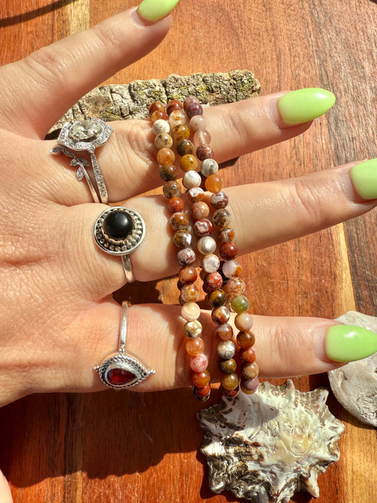 HIGH QUALITY AGUA NUEVA AGATE BRACELET 4MM