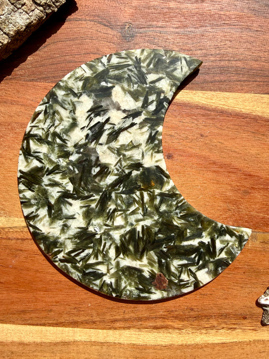 GREEN TOURMALINE + MICA MOON