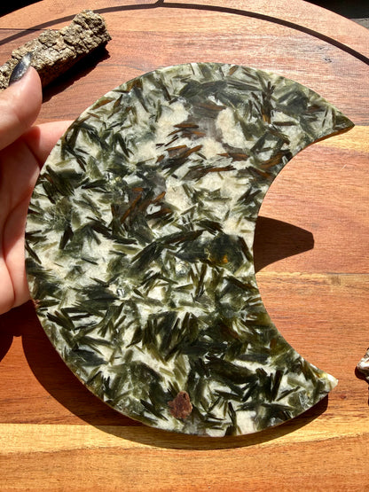 GREEN TOURMALINE + MICA MOON