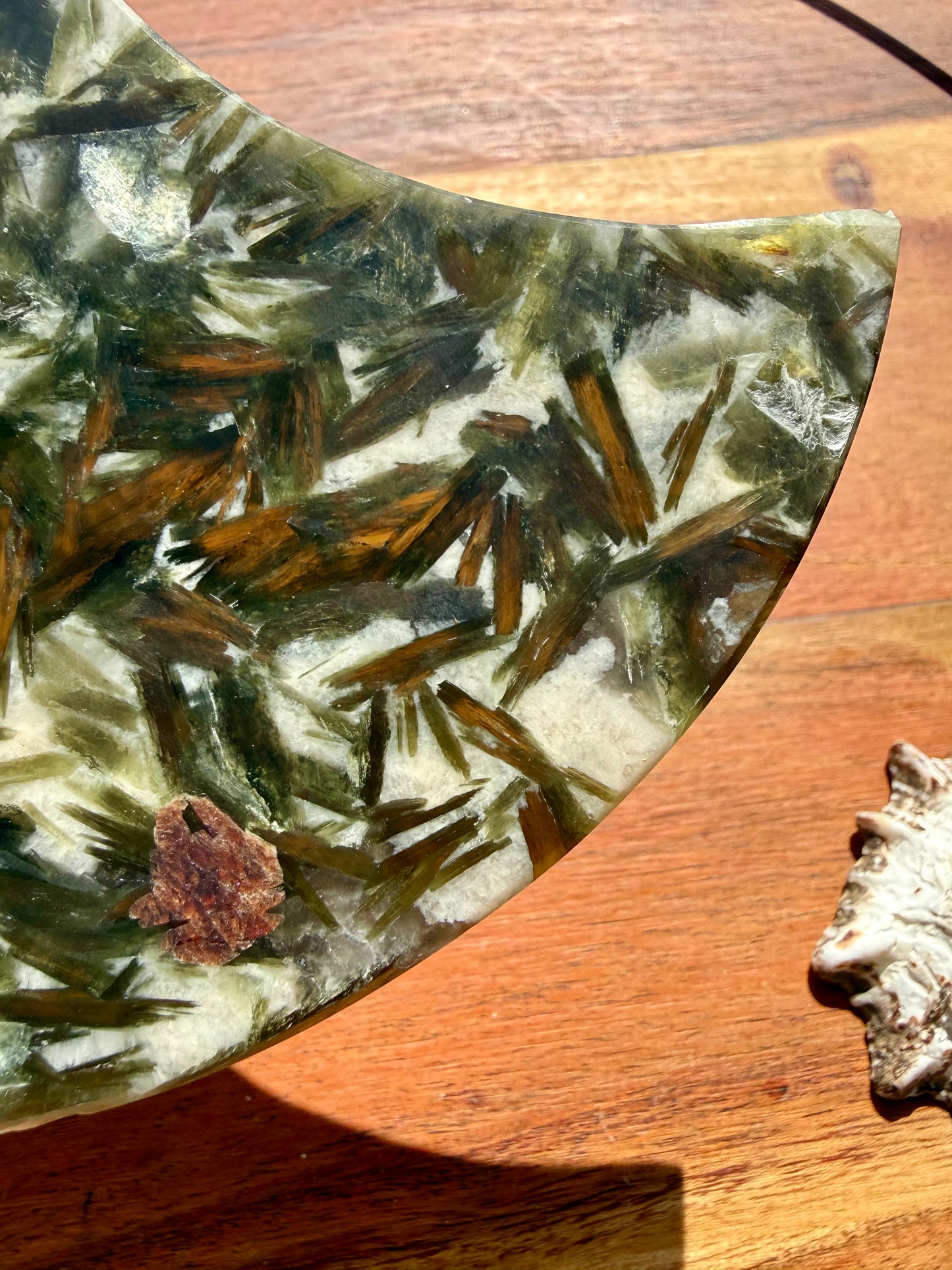 GREEN TOURMALINE + MICA MOON