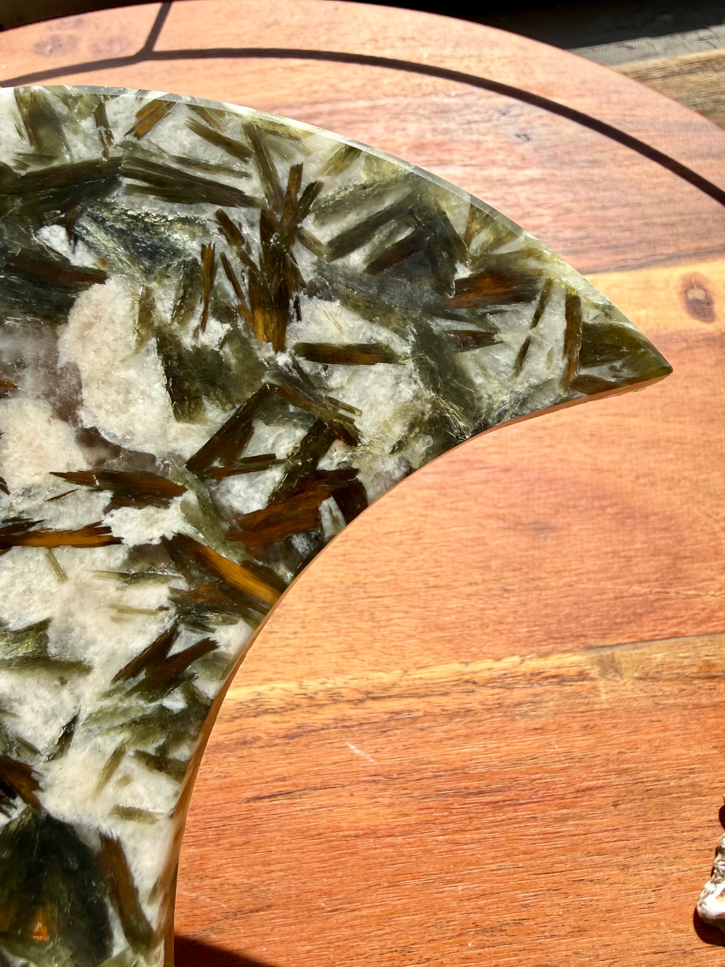 GREEN TOURMALINE + MICA MOON