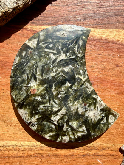 GREEN TOURMALINE + MICA MOON