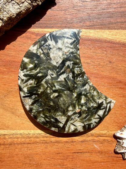 GREEN TOURMALINE + MICA MOON