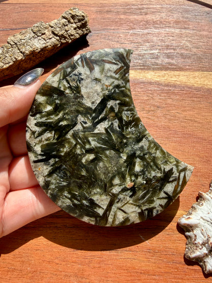GREEN TOURMALINE + MICA MOON