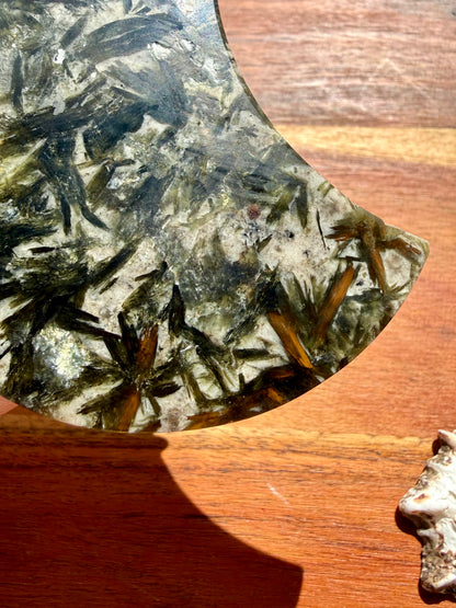 GREEN TOURMALINE + MICA MOON