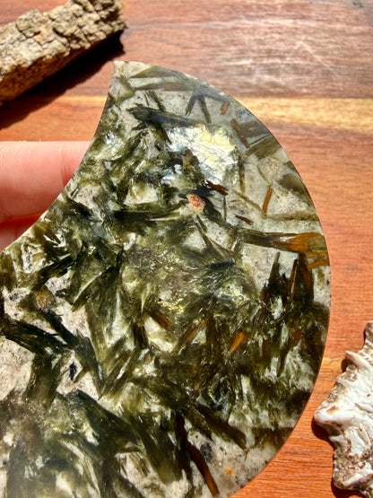 GREEN TOURMALINE + MICA MOON