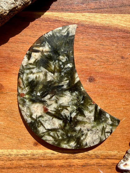GREEN TOURMALINE + MICA MOON