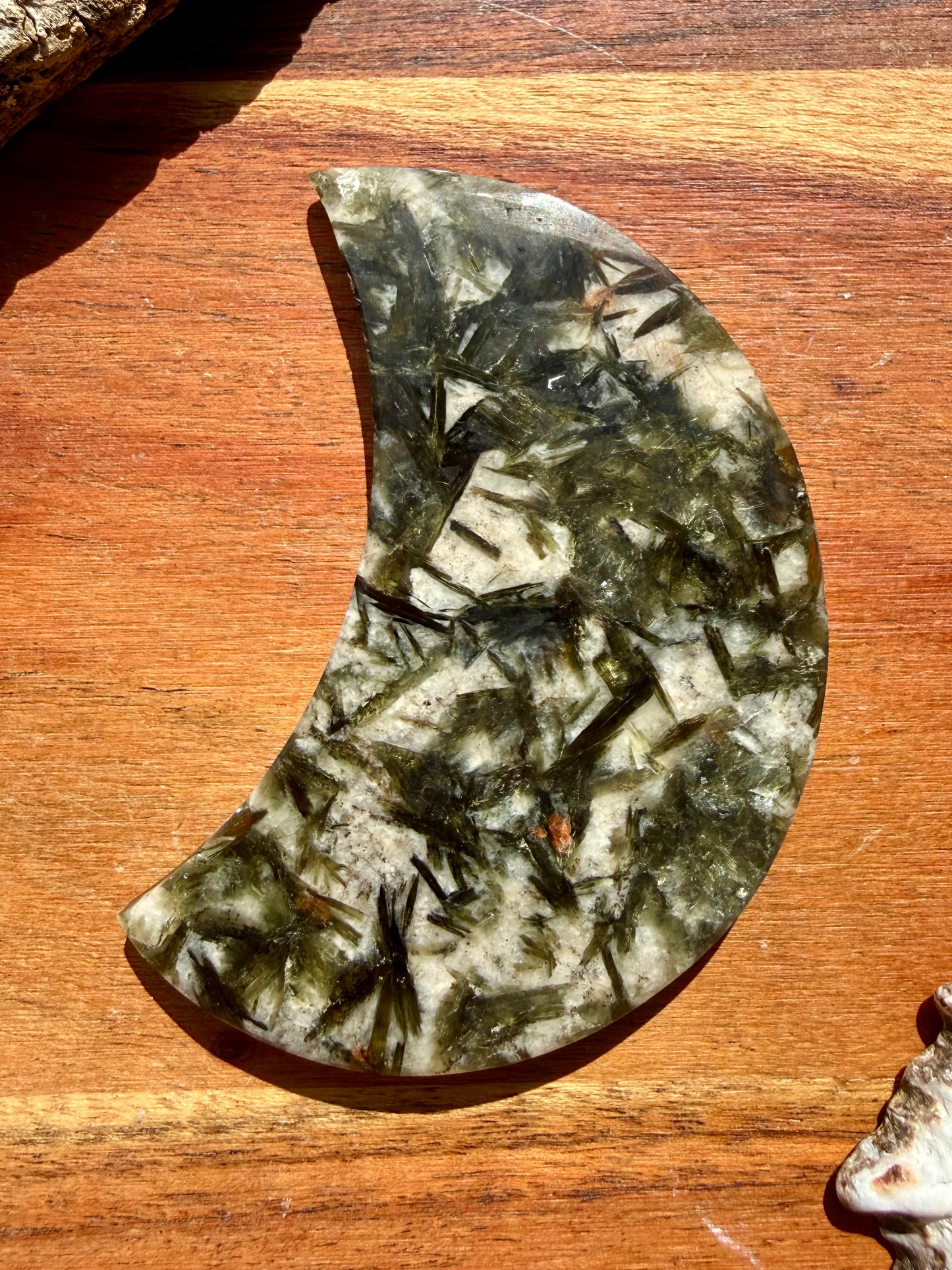 GREEN TOURMALINE + MICA MOON