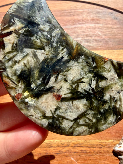 GREEN TOURMALINE + MICA MOON