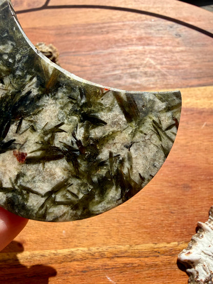 GREEN TOURMALINE + MICA MOON