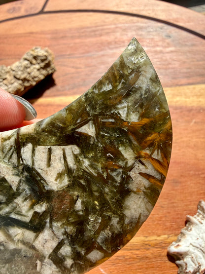 GREEN TOURMALINE + MICA MOON