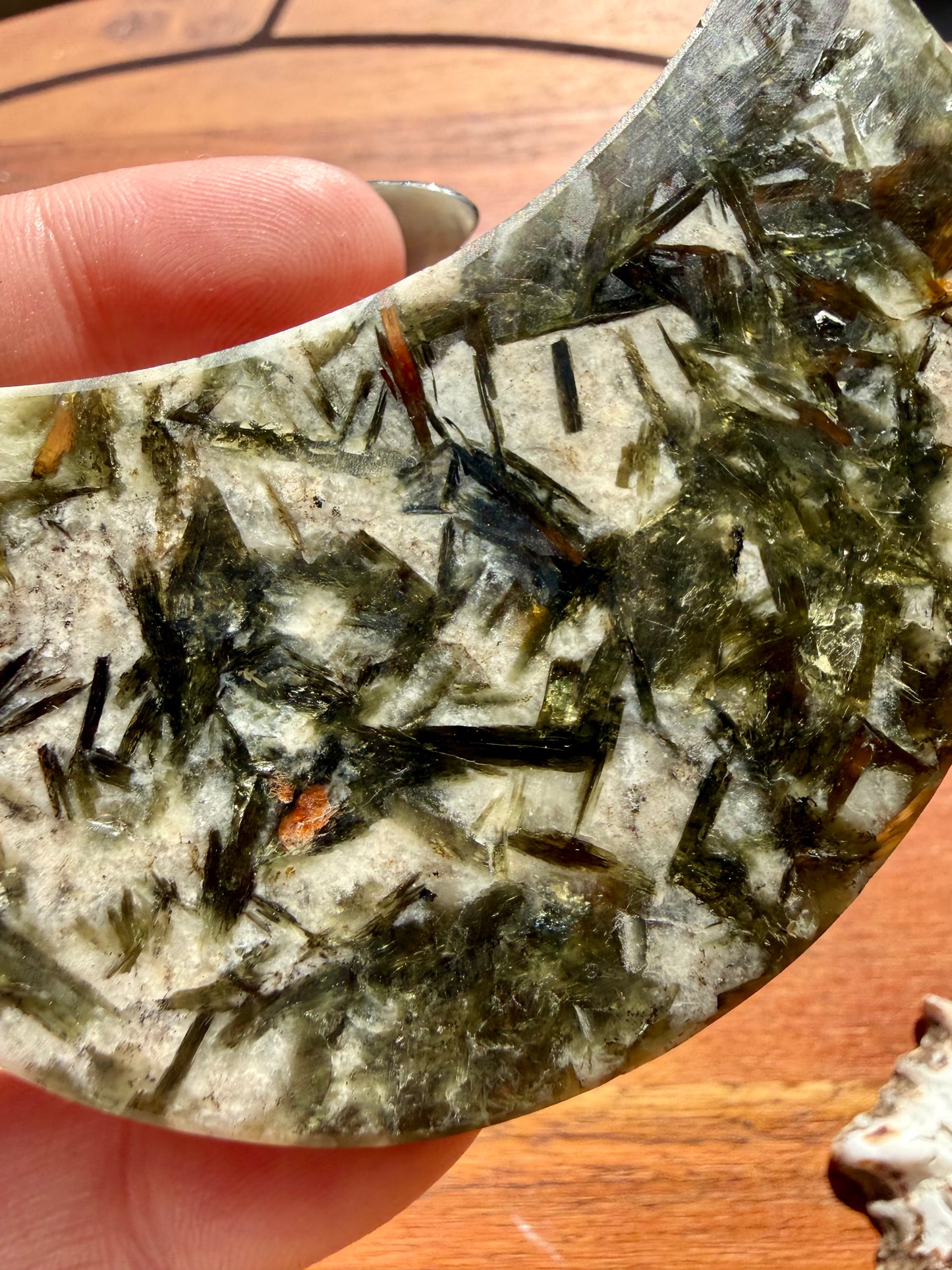 GREEN TOURMALINE + MICA MOON