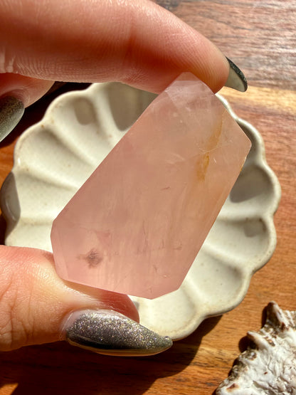 HIGH QUALITY BRAZILIAN ROSE QUARTZ + GOLDEN HEALER FREEFORM