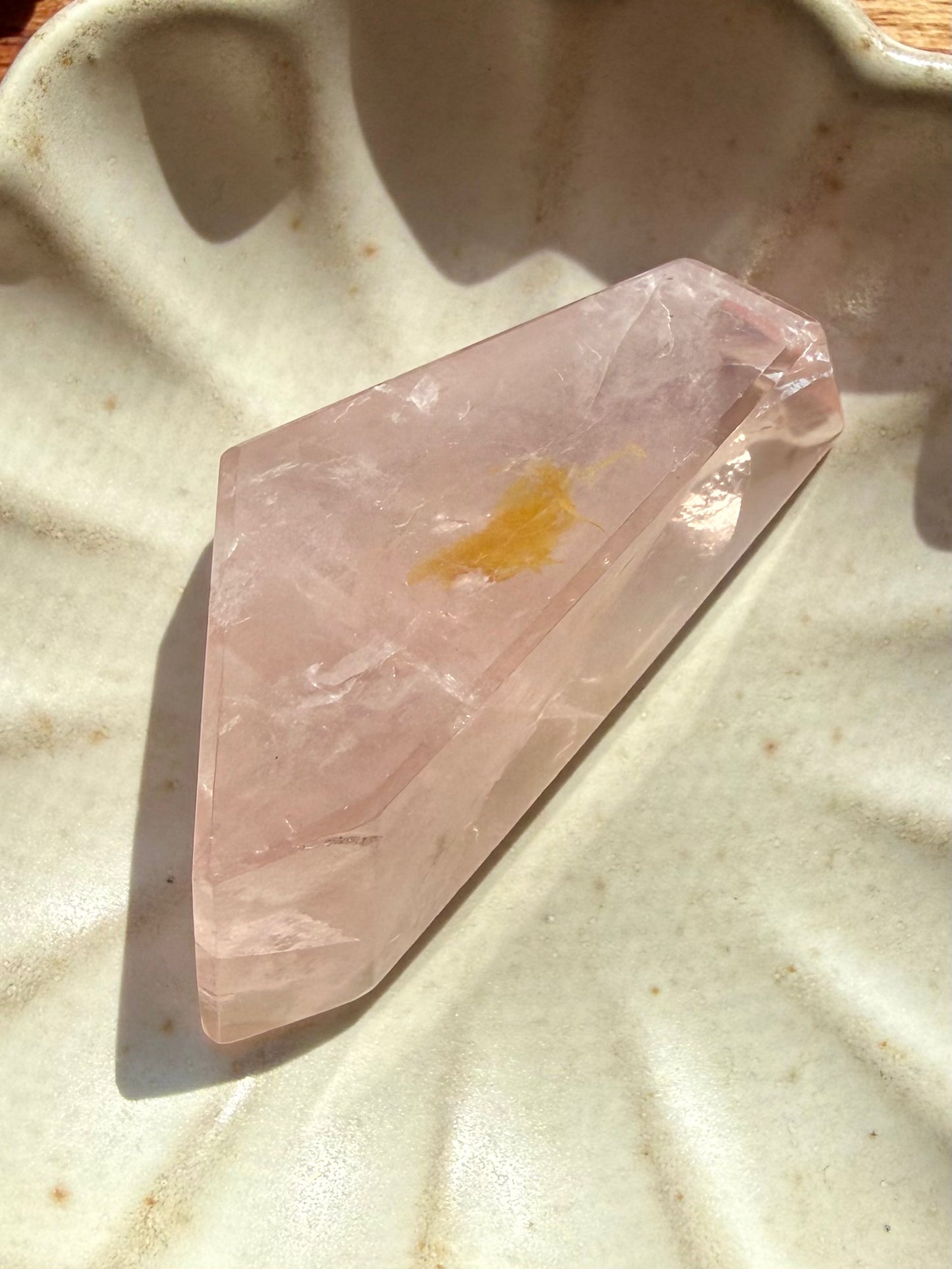 HIGH QUALITY BRAZILIAN ROSE QUARTZ + GOLDEN HEALER FREEFORM