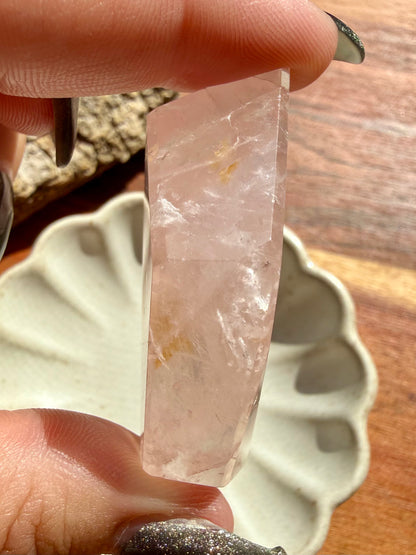 HIGH QUALITY BRAZILIAN ROSE QUARTZ + GOLDEN HEALER FREEFORM
