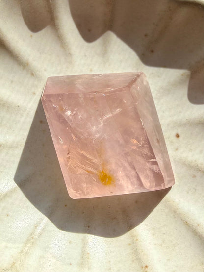 HIGH QUALITY BRAZILIAN ROSE QUARTZ + GOLDEN HEALER FREEFORM