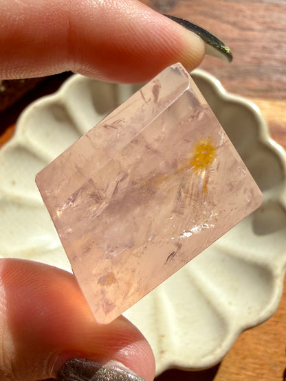 HIGH QUALITY BRAZILIAN ROSE QUARTZ + GOLDEN HEALER FREEFORM