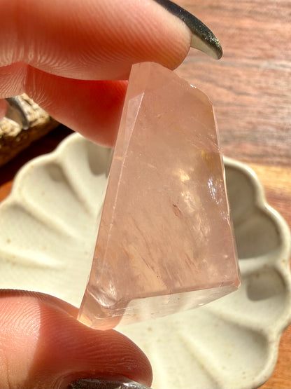 HIGH QUALITY BRAZILIAN ROSE QUARTZ + GOLDEN HEALER FREEFORM