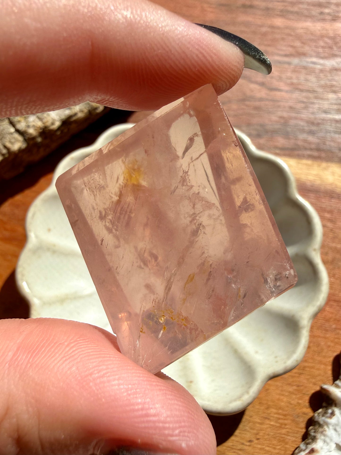 HIGH QUALITY BRAZILIAN ROSE QUARTZ + GOLDEN HEALER FREEFORM