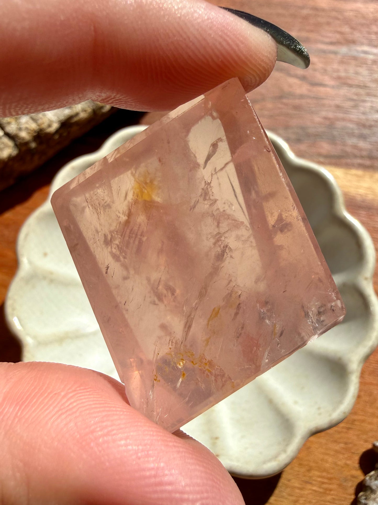 HIGH QUALITY BRAZILIAN ROSE QUARTZ + GOLDEN HEALER FREEFORM