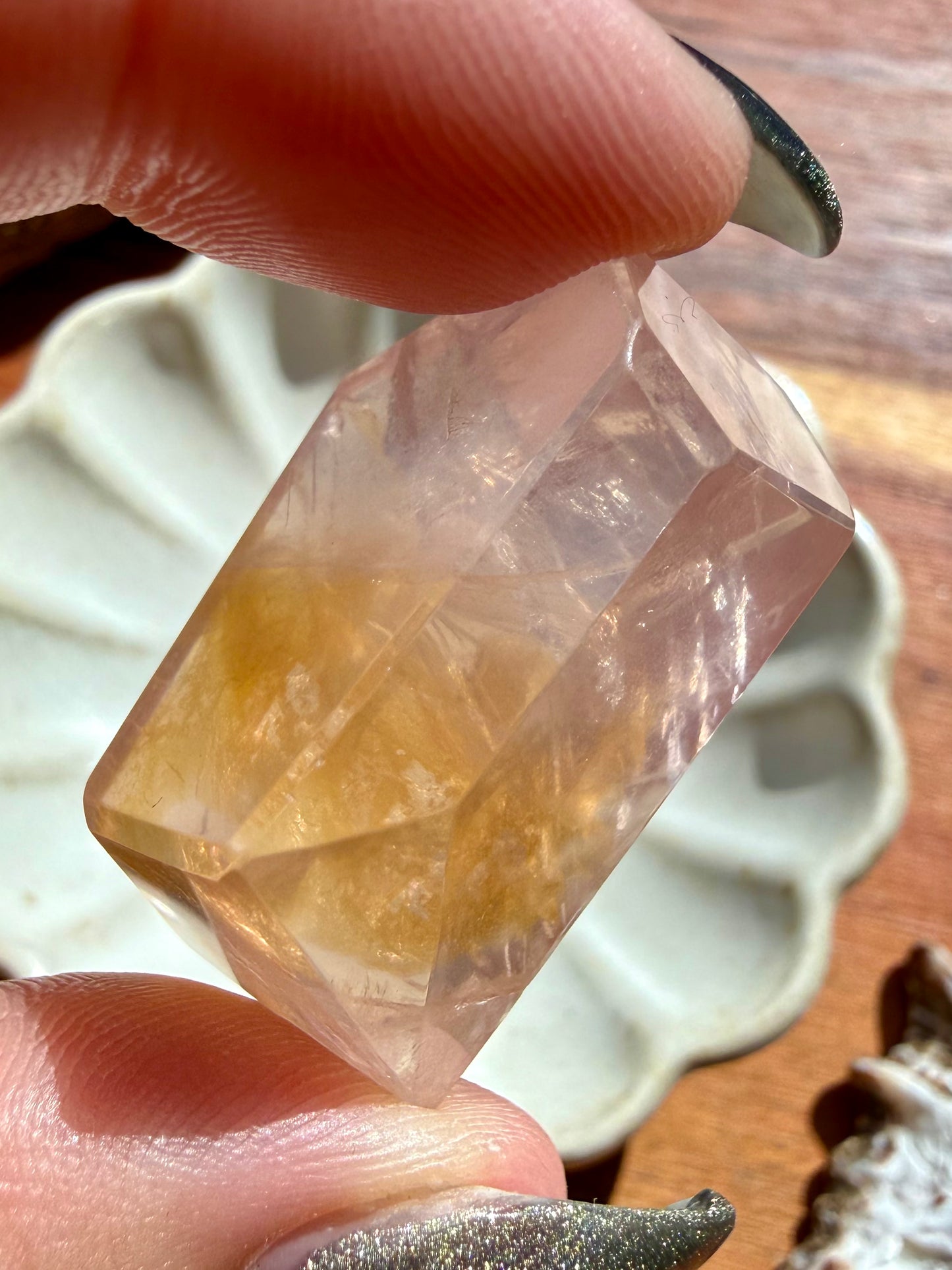 HIGH QUALITY BRAZILIAN ROSE QUARTZ + GOLDEN HEALER FREEFORM
